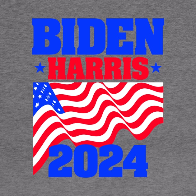 Biden-Harris 2024 for Light Backgrounds by MotiviTees